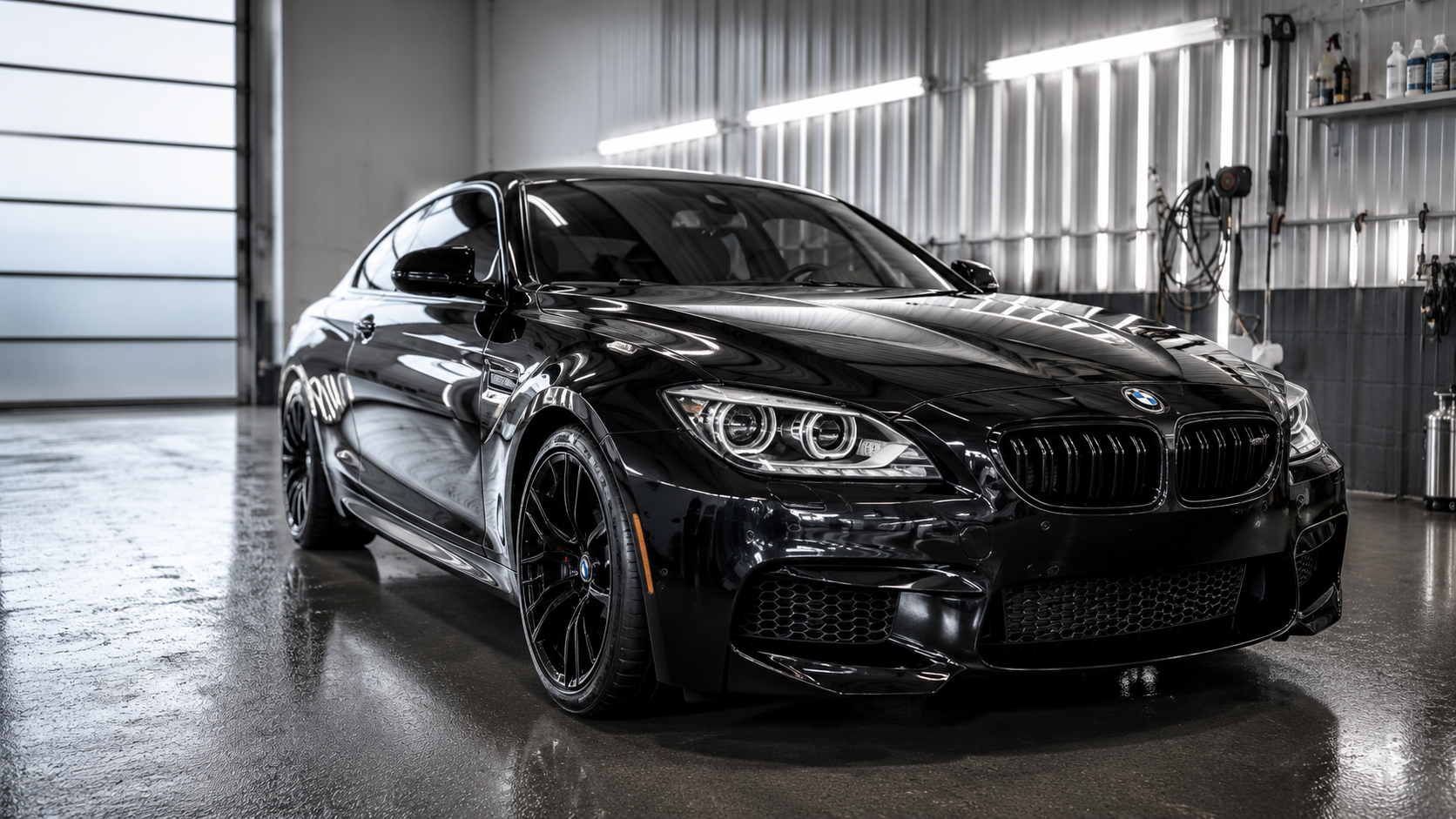 Black BMW professionally detailed by A&D Auto Detailing in South San Francisco